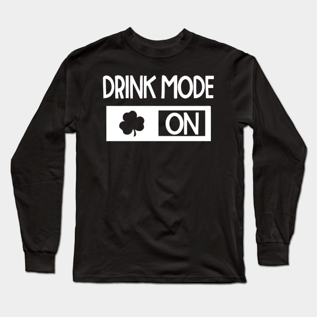 Drink Mode On Long Sleeve T-Shirt by Mariteas